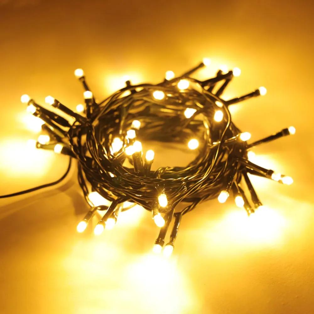 LED Lichterkette 10 m warmweiss mit Blinkfunktion