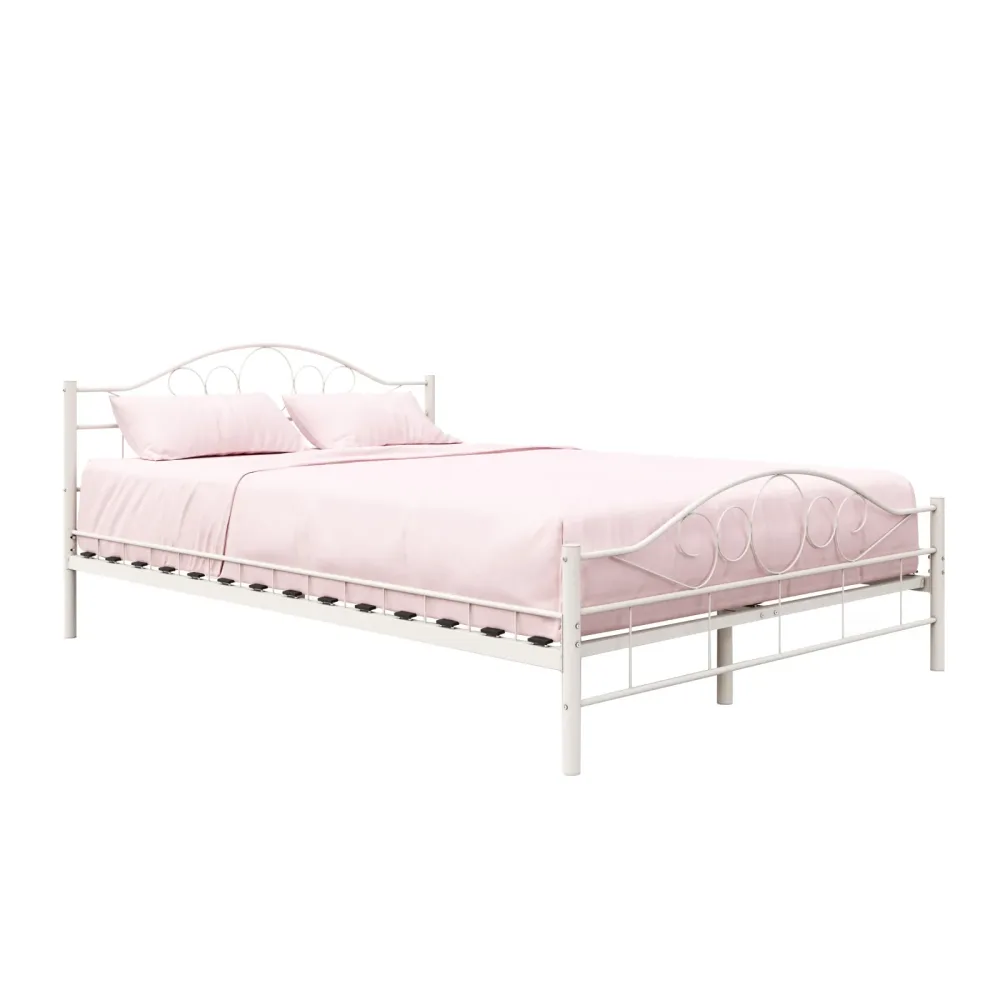 Metallbett AURELIE 140 x 200 cm weiss
