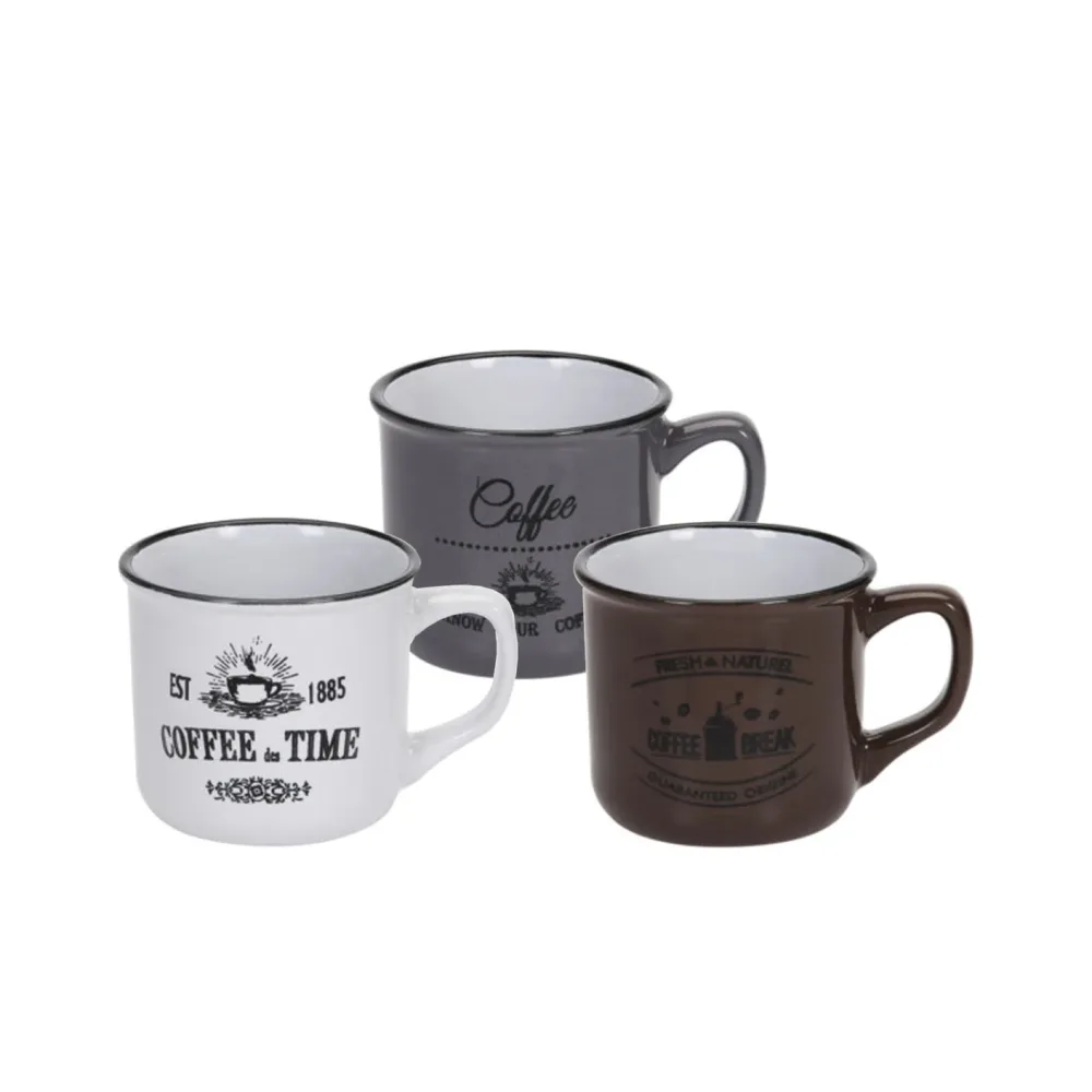 Tasse Porzellan 3er Set 180 ml