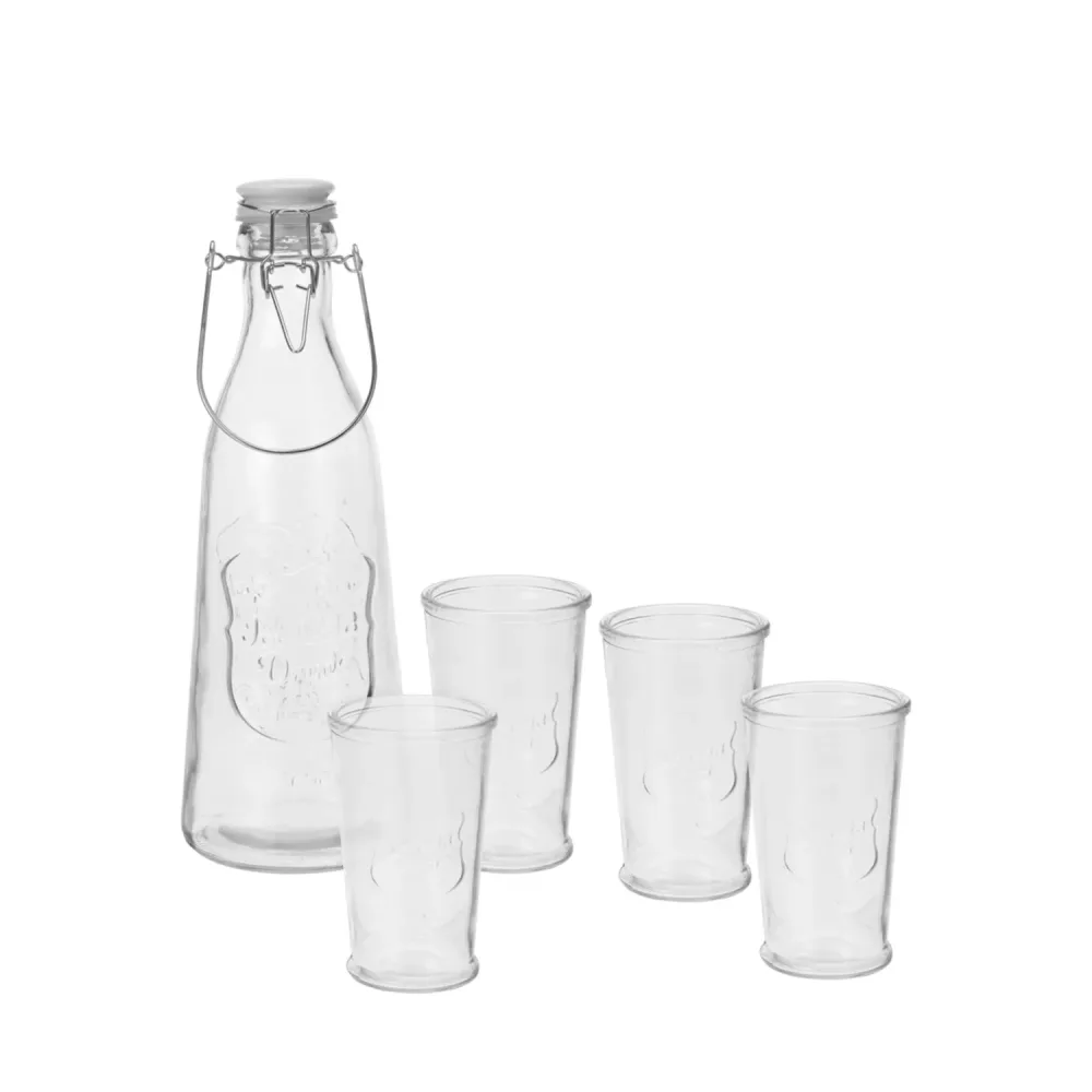 Gläser mit Trinkflasche 5er Set