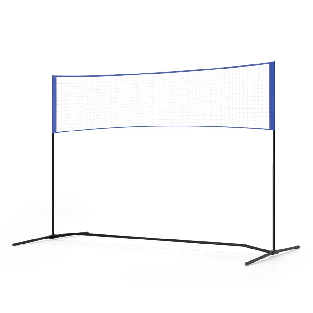 Badminton Netz verstellbar 3 m blau