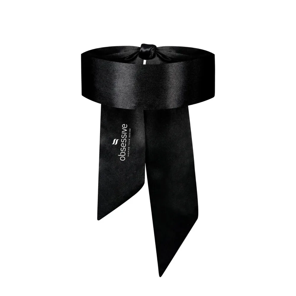 Augenbinde Satin schwarz