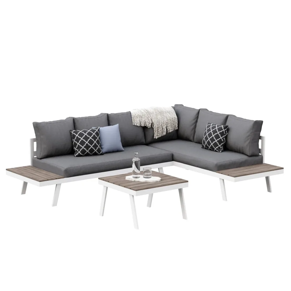 Lounge PHILOMEA anthrazit/weiss