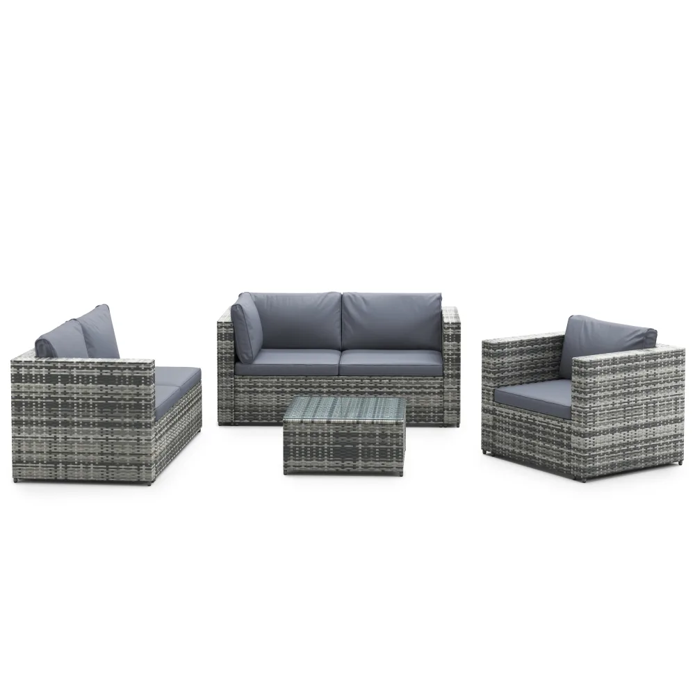 Rattanlounge SAMUI grau/anthrazit
