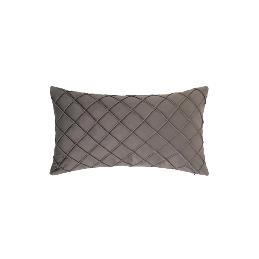 Kissen CARO grau 50 x 30 cm