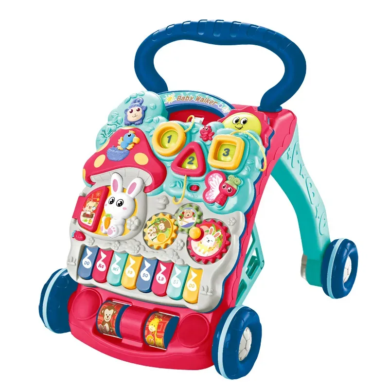 Lauflernwagen Spielzeug multifunktional rot/blau