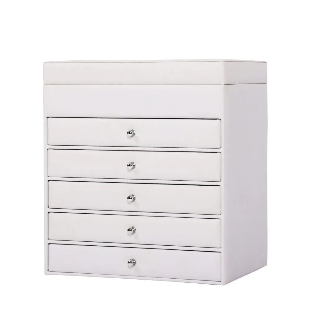 Schmuckkästchen 5 Schubladen weiss