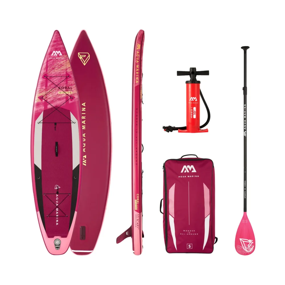 Aqua Marina Stand Up Paddle Touring CORAL rasberry 350 cm