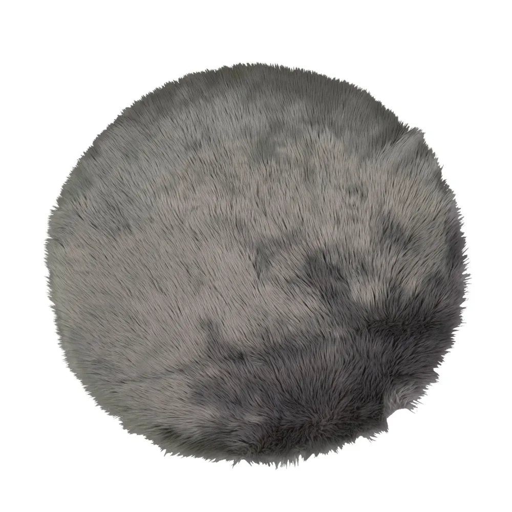Teppich Kunstfell 120 cm grau