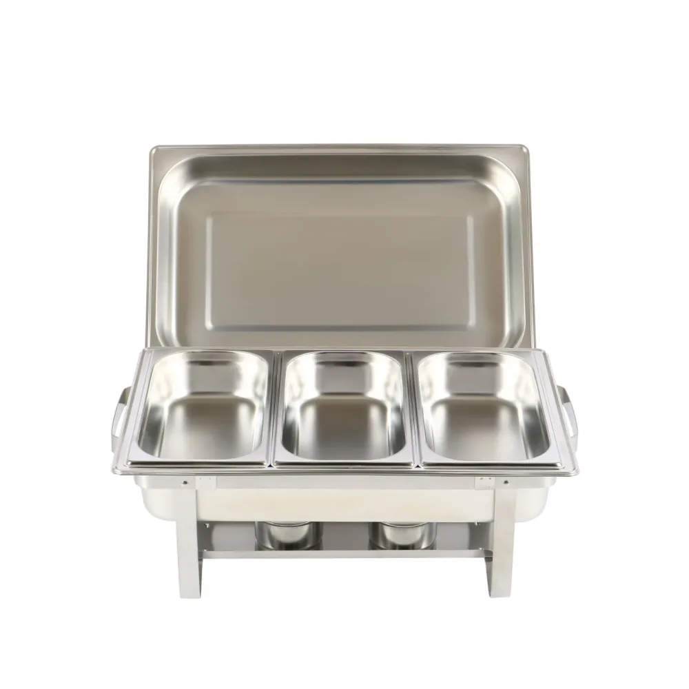 Chafing Dish Speisewärmer Edelstahl 3 x 2.5L