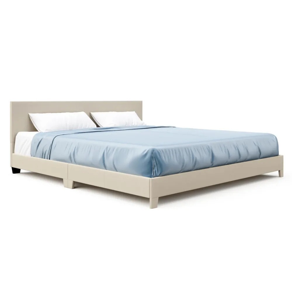 Polsterbett JUNA 180 x 200 cm beige