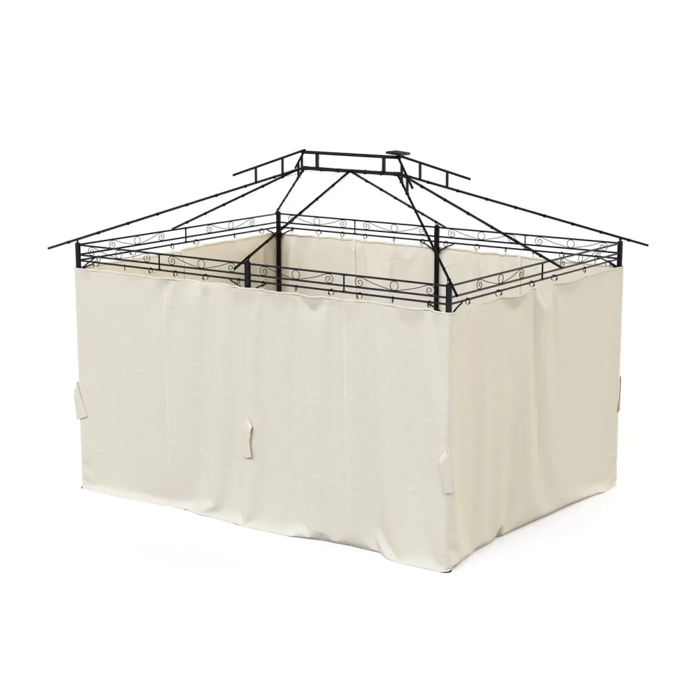 Seitenwände Gartenpavillon LED ROYAL 4 x 3 m beige