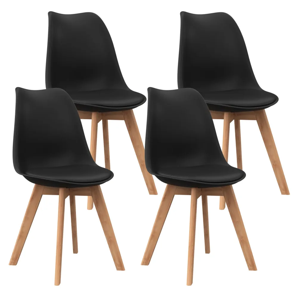 Esszimmerstuhl AMELIA 4er Set schwarz
