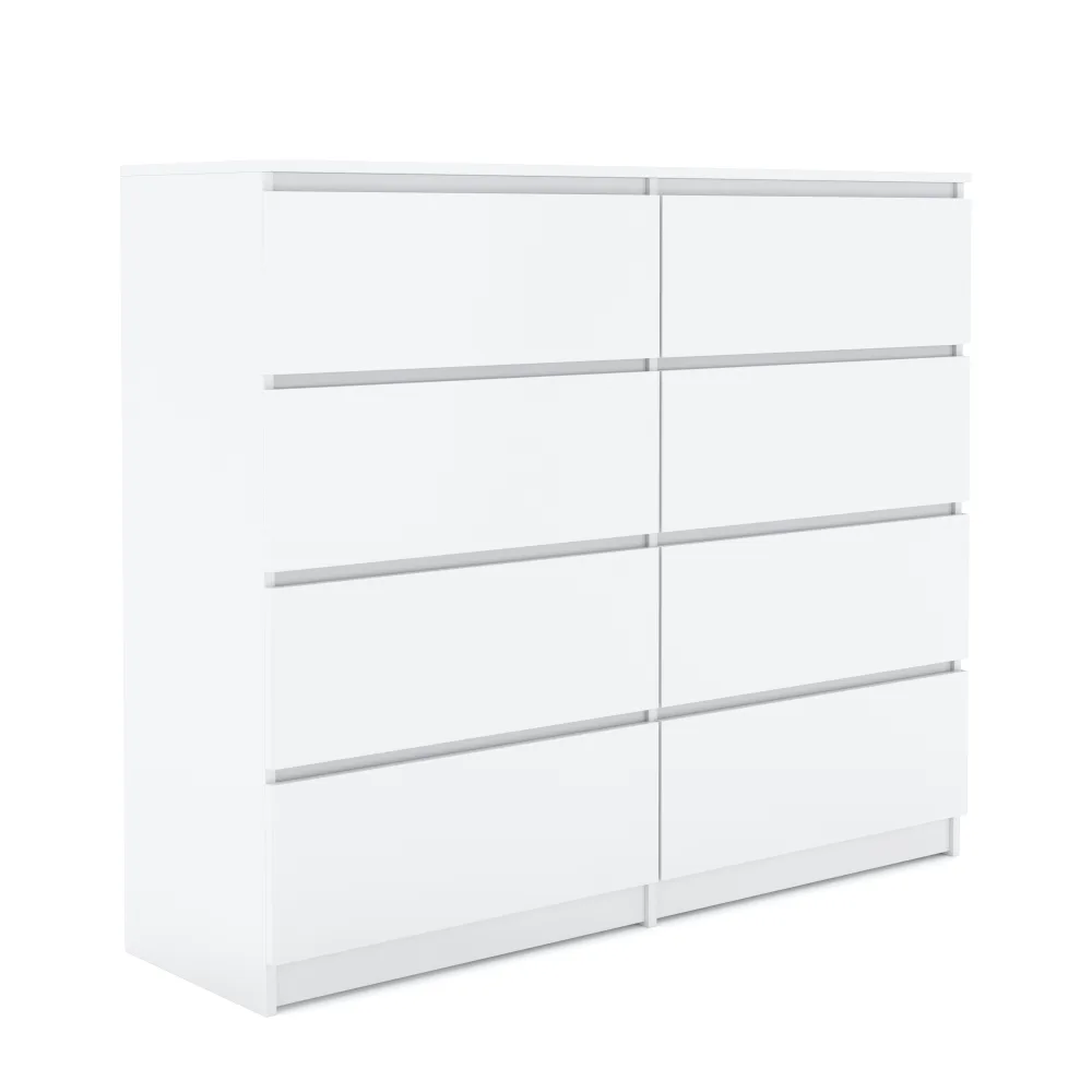 Kommode TALA 8 Schubladen 119 x 100 cm weiss
