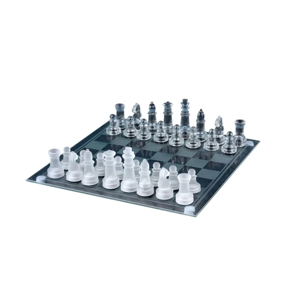 Schachspiel Glas 25 x 25 cm