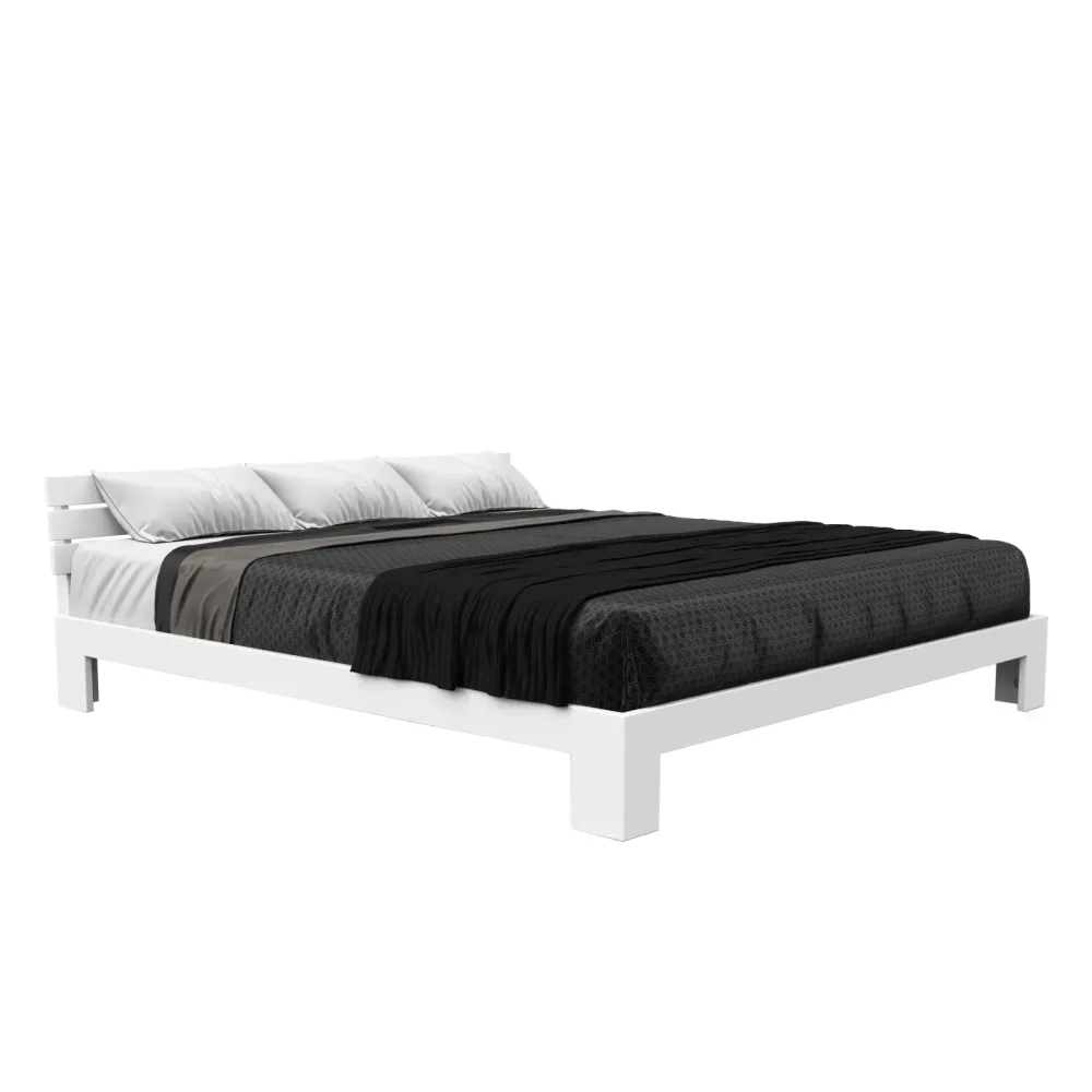 Bett Holz JAYDEN 180 x 200 cm weiss