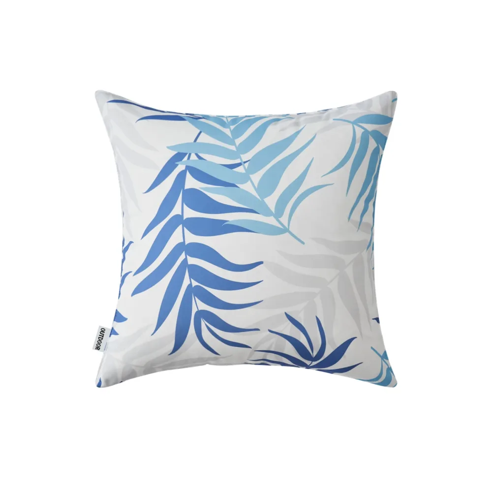 Outdoorkissen LEAF blau/grau 45 x 45 cm