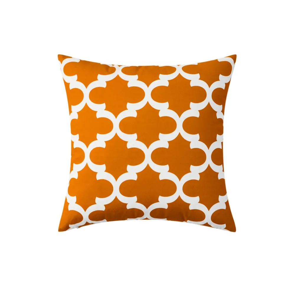 Outdoorkissen PATI orange/weiss 45 x 45 cm