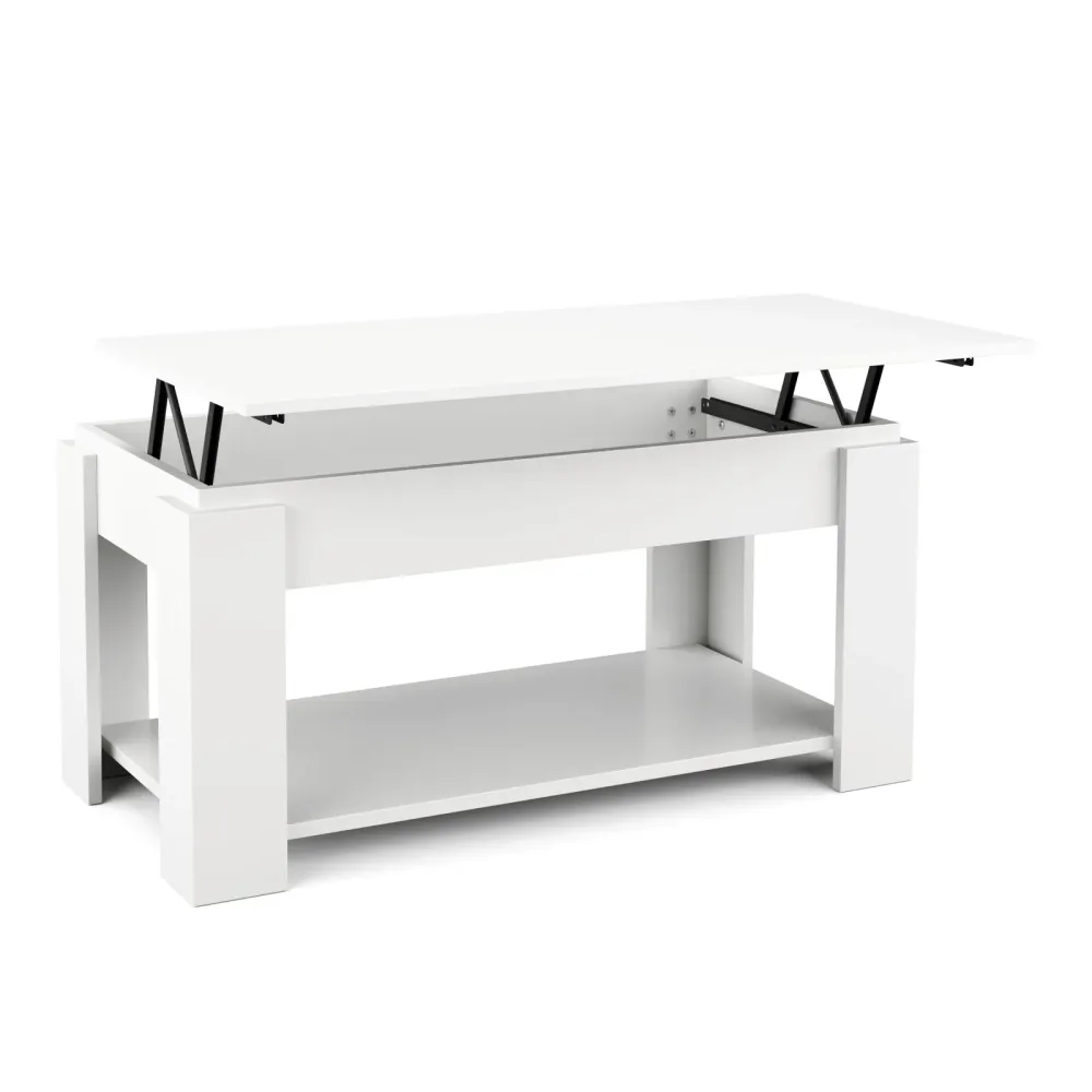 Beistelltisch DALIA höhenverstellbar 100 x 50 x 60 cm weiss