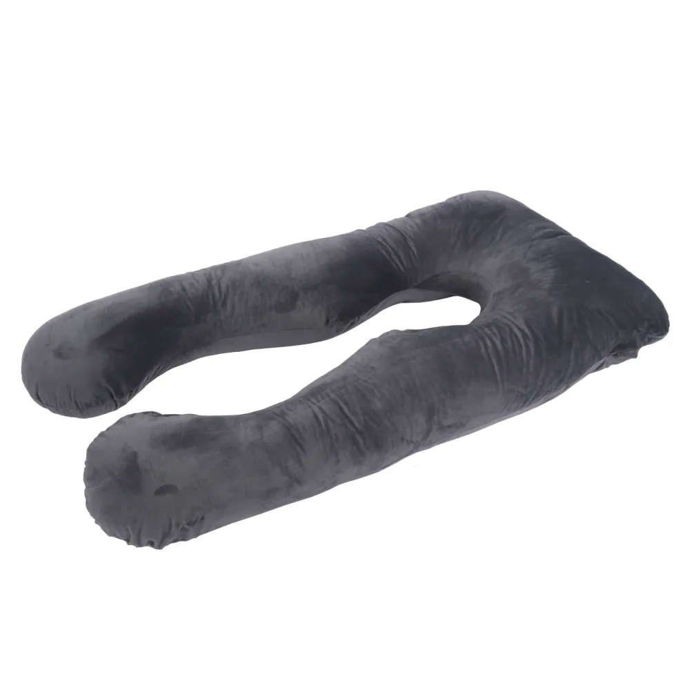 Schwangerschaftskissen Stillkissen U-Form 140 x 70 cm anthrazit