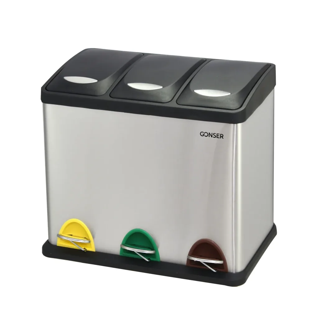 Abfalleimer 3 Fächer 24L