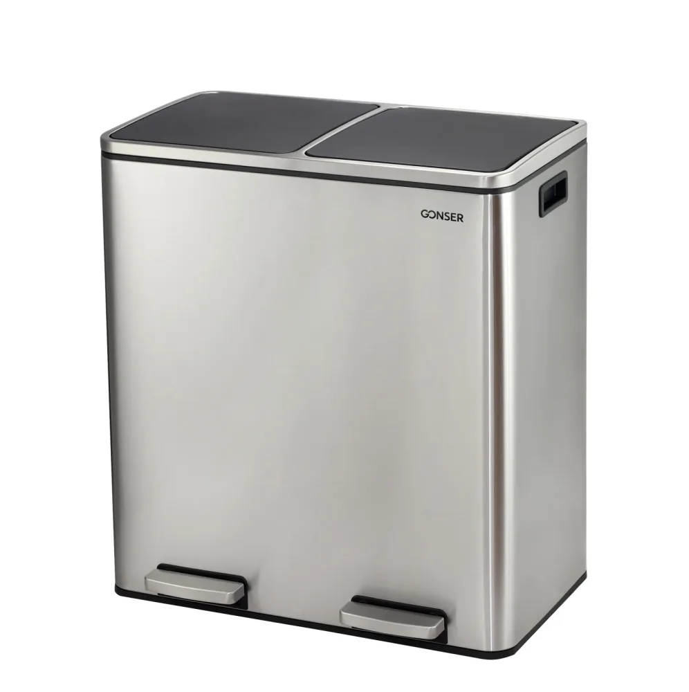 Abfalleimer 2 Fächer 60L