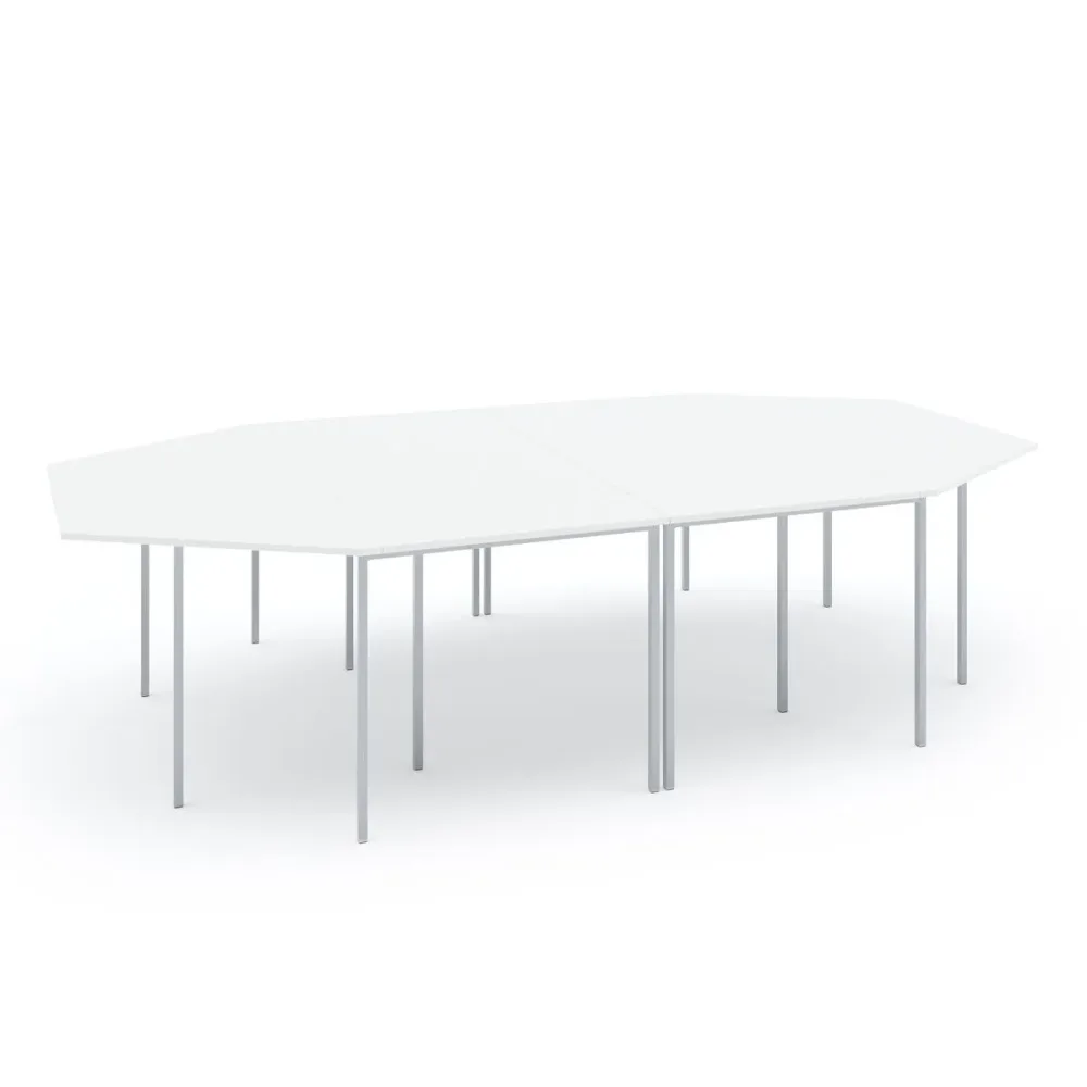 Konferenztisch TRAPEZ 298 x 160 x 72 cm weiss