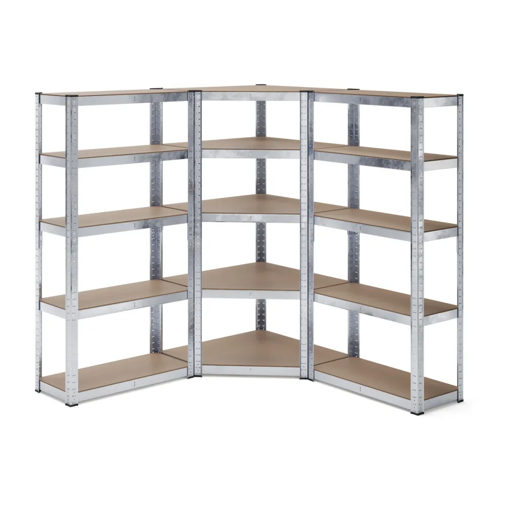 Steckregal Eckregal 3-teilig 180 cm