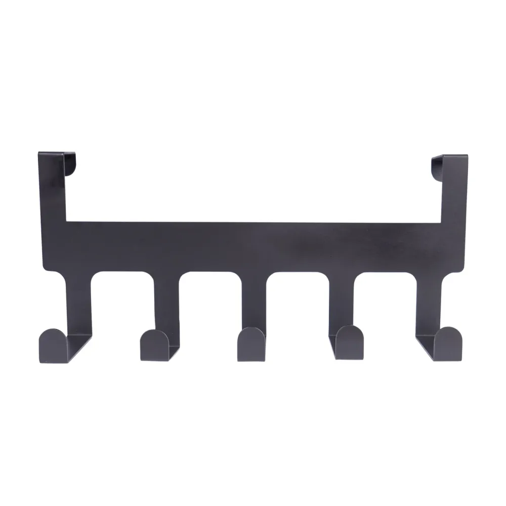 Türgarderobe Eisen 5 Haken 34 x 14 cm schwarz