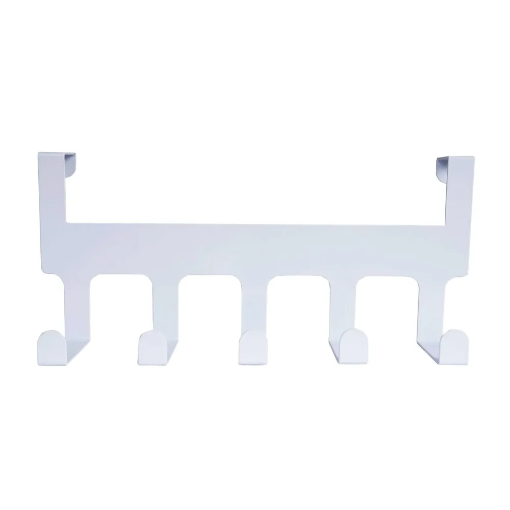 Türgarderobe Eisen 5 Haken 34 x 14 cm weiss