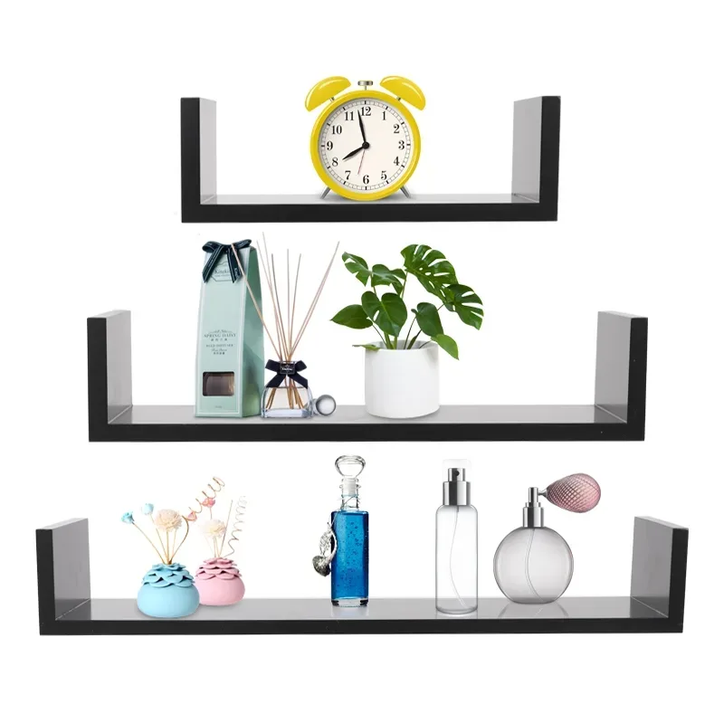 Wandregal PINA 3er Set schwarz