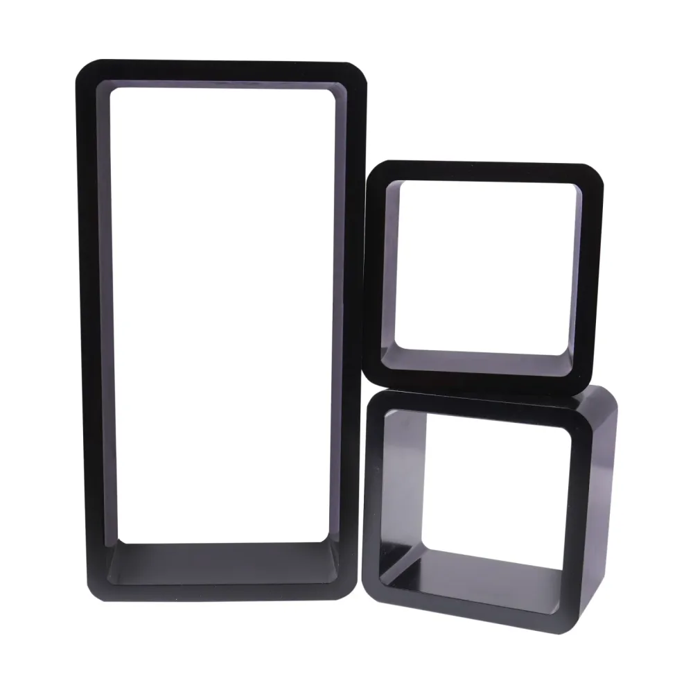 Wandregal SOLA 3er Set schwarz