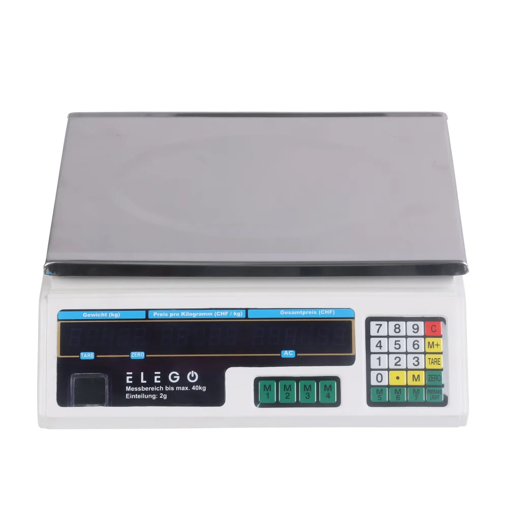 Waage digital mit Preisanzeige 40 kg / 2 g