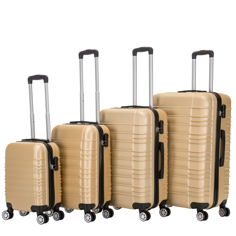 Reisekoffer Hartschalenkoffer AVA 4er Set champagner