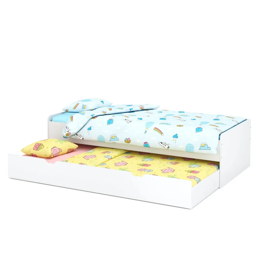 Ausziehbett TALA 90 x 200 cm weiss