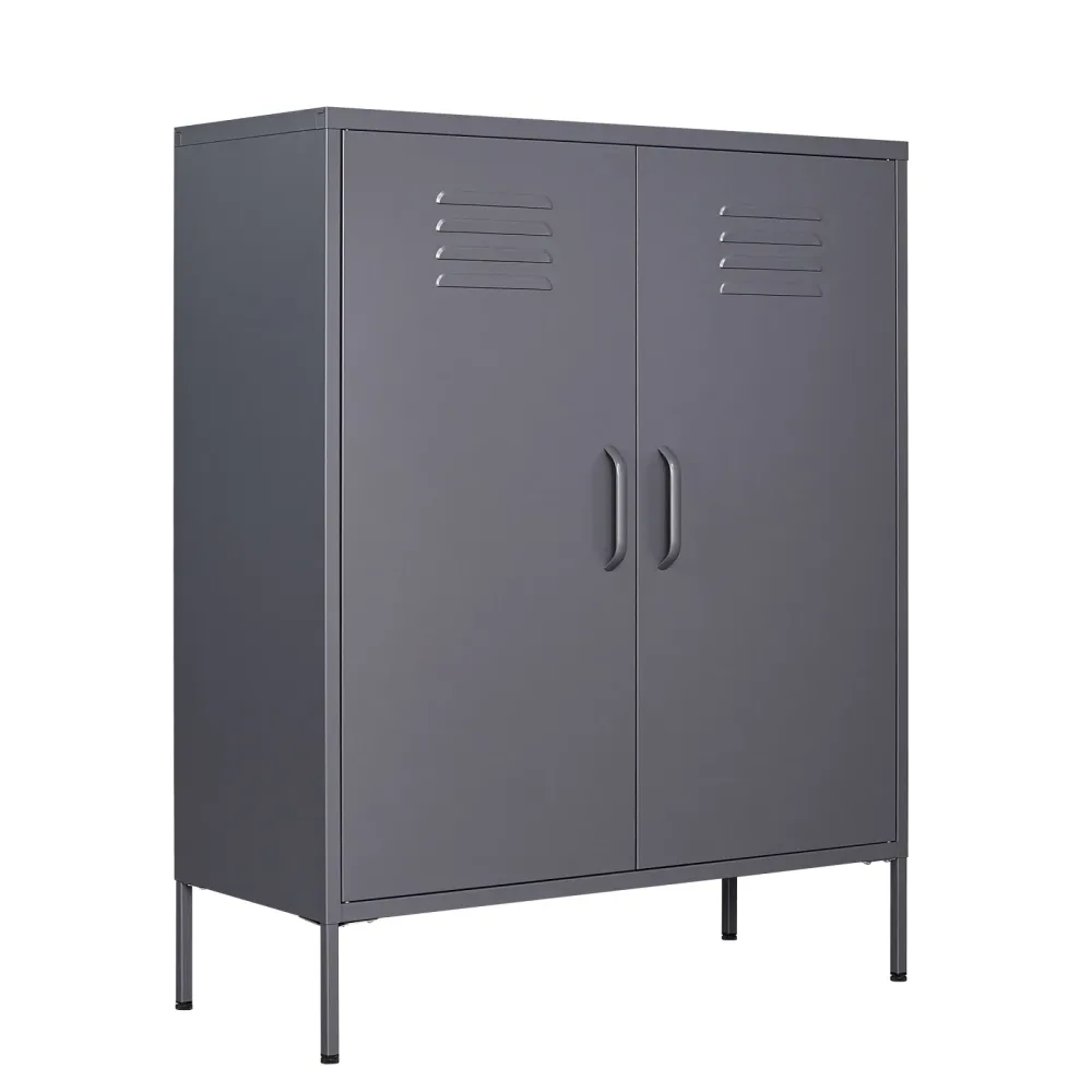 Kommode Metall KLAUS 80 x 101 cm anthrazit