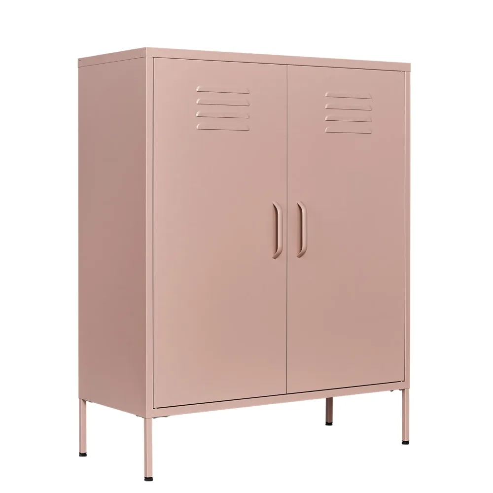 Kommode Metall KLAUS 80 x 101 cm taupe
