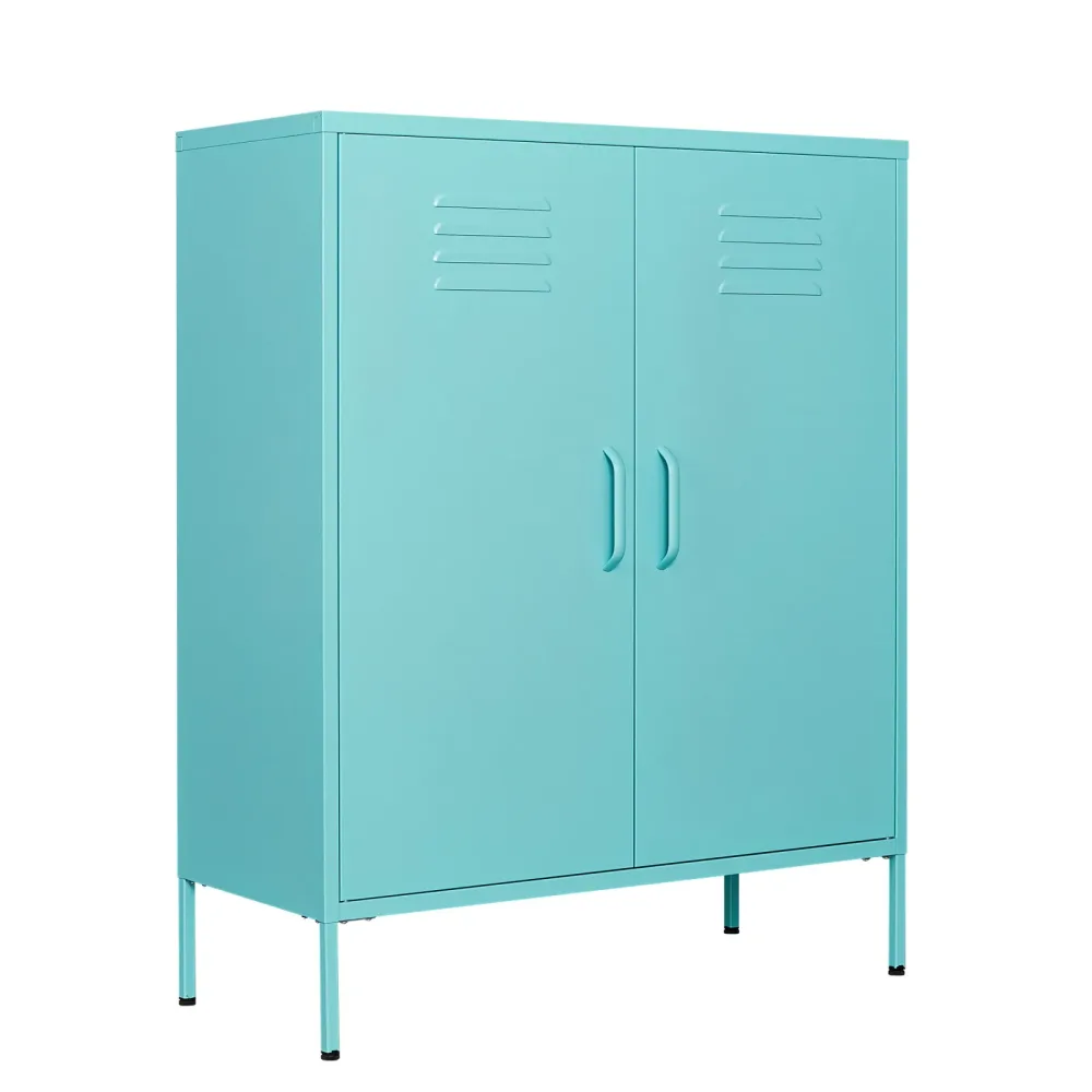 Kommode Metall KLAUS 80 x 101 cm türkis