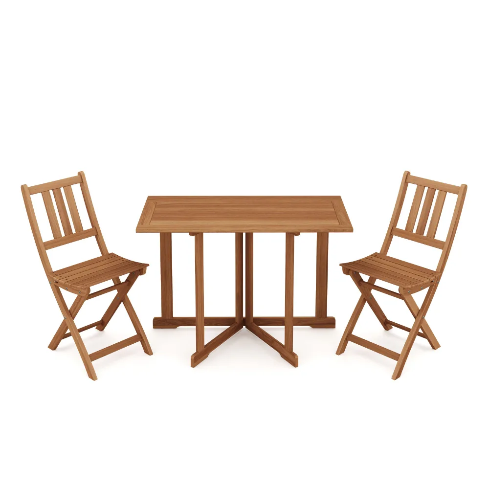 Balkonmöbel Set Holz CANNOBIO 3-teilig