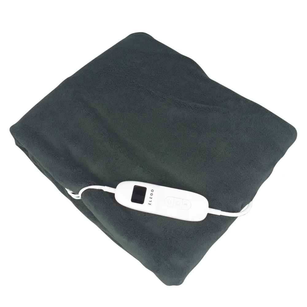 Heizdecke elektrisch 180 x 130 cm grau