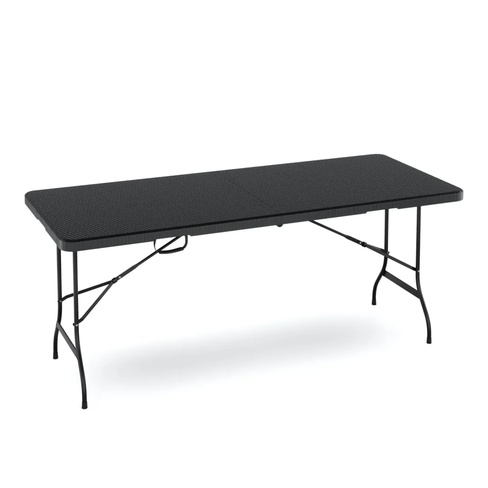 Campingtisch klappbar 180 x 75 cm Rattanoptik