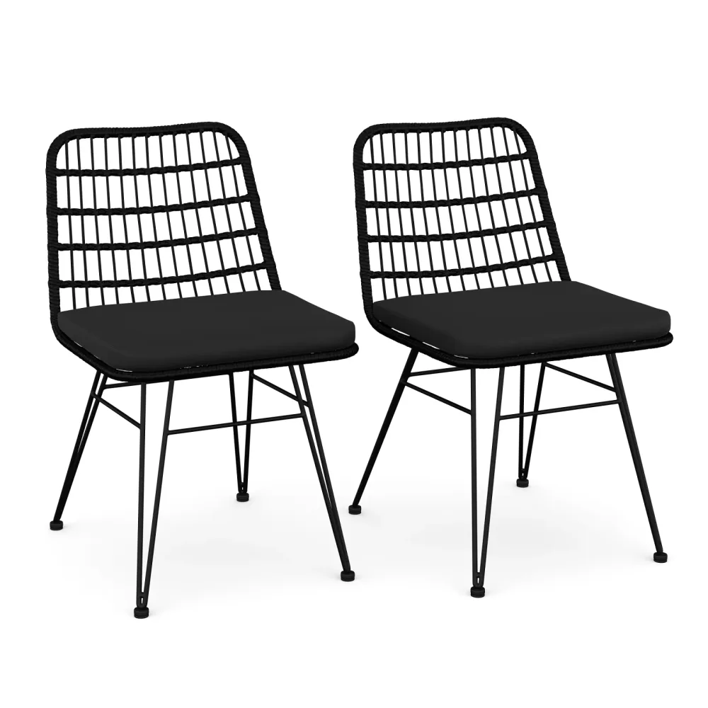 Gartenstuhl JUNO 2er Set schwarz
