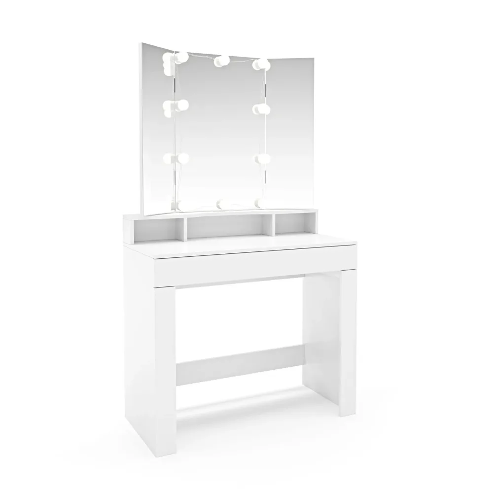 Schminktisch mit Licht LARISSA weiss
