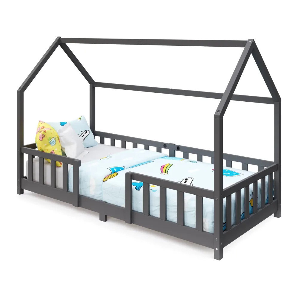 Kinderbett MAISON 90 x 200 cm anthrazit