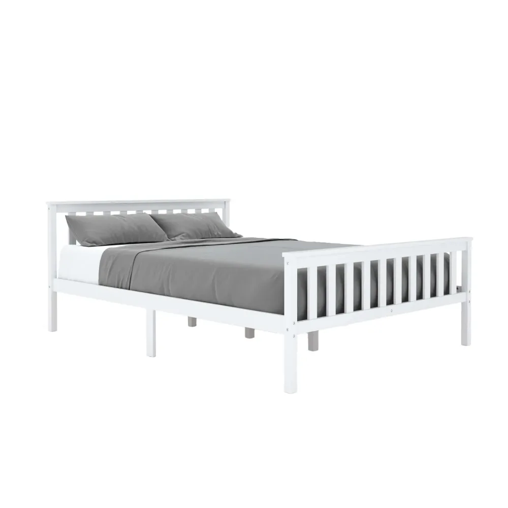 Bett Holz EMILY 140 x 200 cm weiss