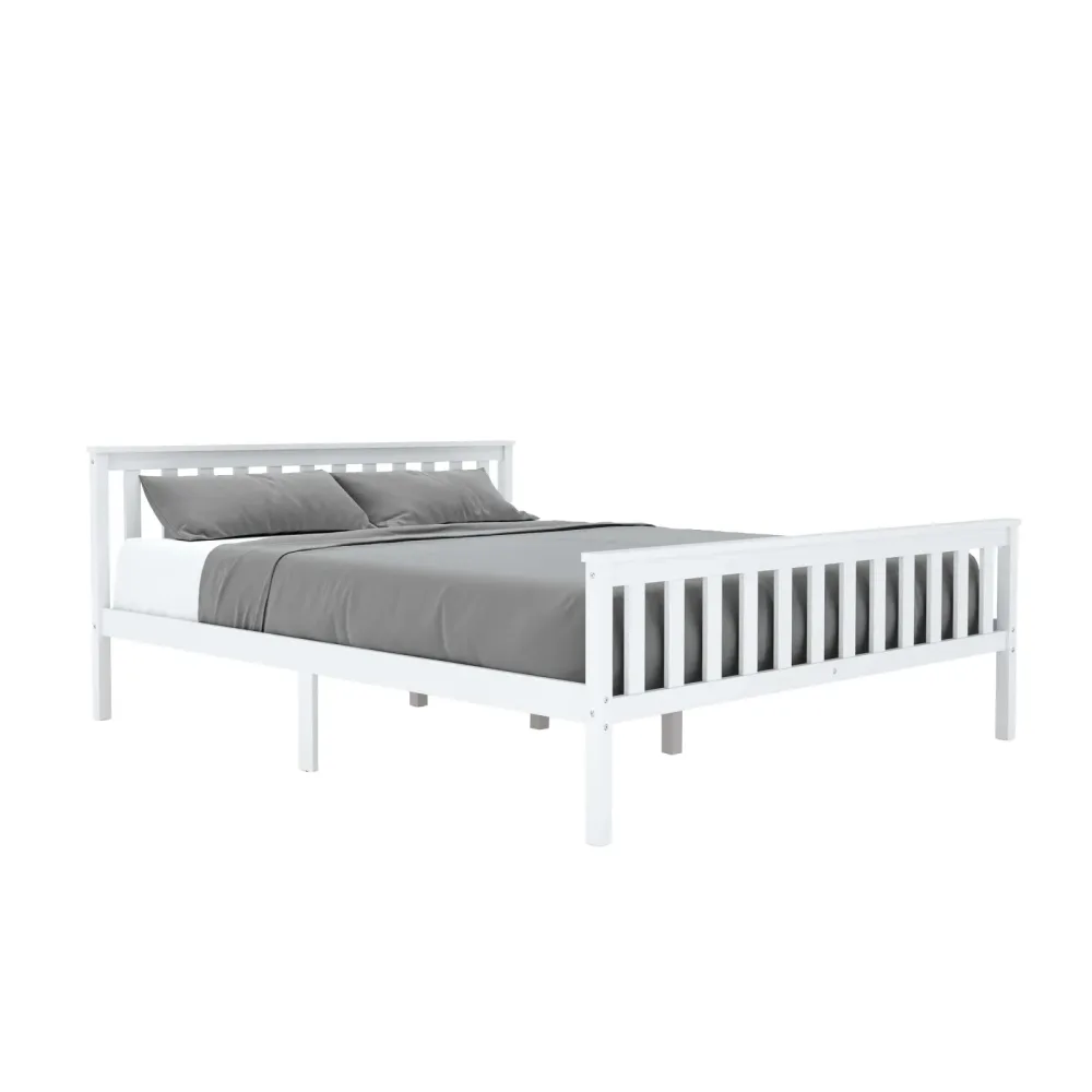 Bett Holz EMILY 160 x 200 cm weiss