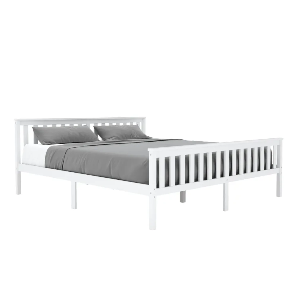 Bett Holz EMILY 180 x 200 cm weiss