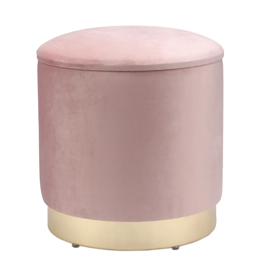Sitzhocker mit Stauraum rosa