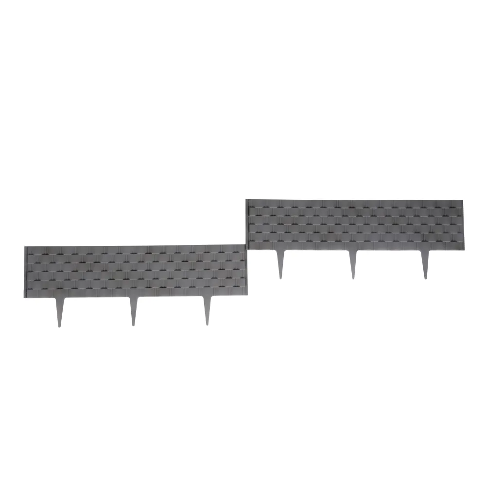 Rasenkante Rattanoptik anthrazit 10er Set