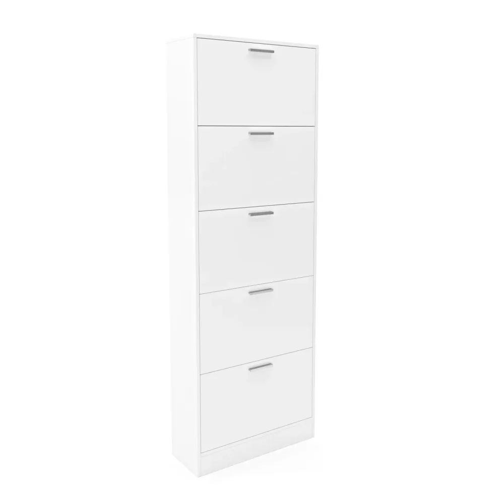 Schuhschrank 59 x 169 cm weiss